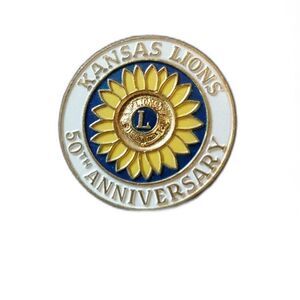 VTG Lions Club International KANSAS SUNFLOWER 50th Anniversary Lapel Hat Pin